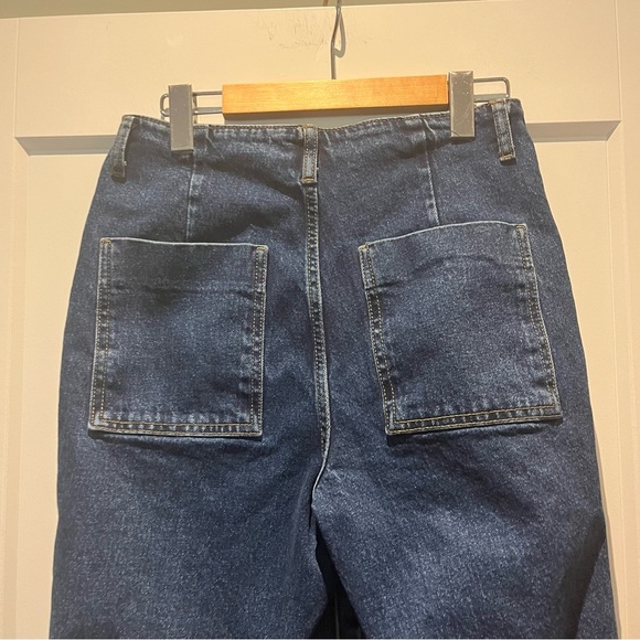 Zara Cropped Wide Leg Sailor Jeans in Dark Indigo - Picture 5 of 7